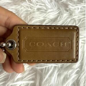 COACH Brown Hang Tag Bag Charm Fob